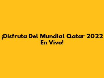 ¡Disfruta Del Mundial Qatar 2022 En Vivo!