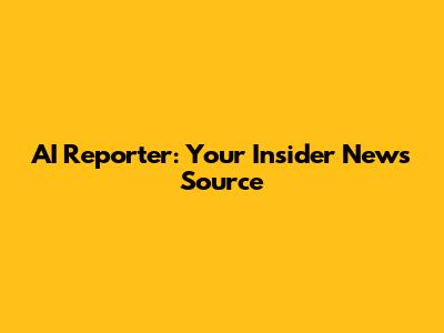 AI Reporter: Your Insider News Source