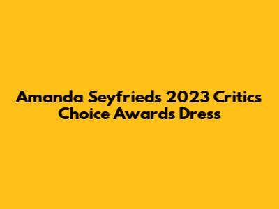 Amanda Seyfried's 2023 Critics Choice Awards Dress