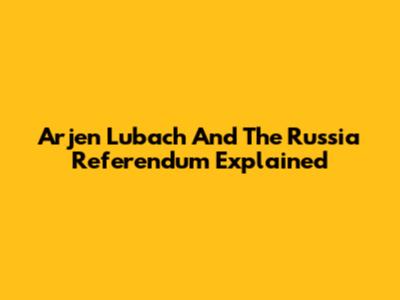 Arjen Lubach And The Russia Referendum Explained