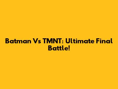 Batman Vs TMNT: Ultimate Final Battle!