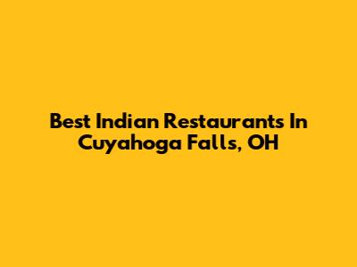 Best Indian Restaurants In Cuyahoga Falls, OH