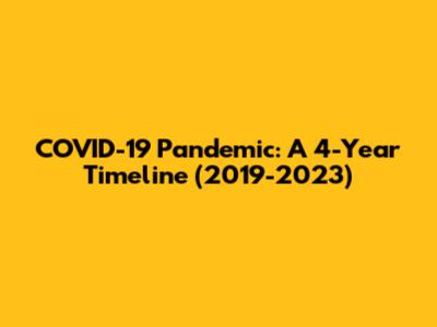 COVID-19 Pandemic: A 4-Year Timeline (2019-2023)