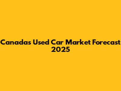 Canada's Used Car Market Forecast 2025