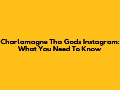 Charlamagne Tha God's Instagram: What You Need To Know
