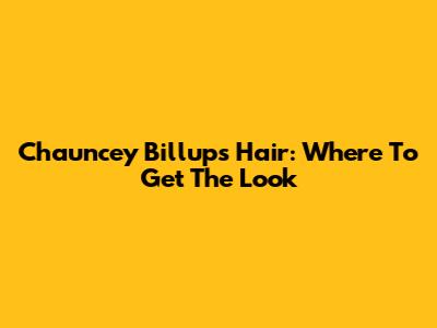 Chauncey Billups' Hair: Where To Get The Look