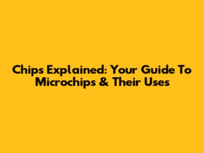 Chips Explained: Your Guide To Microchips & Their Uses