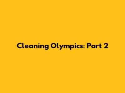 Cleaning Olympics: Part 2