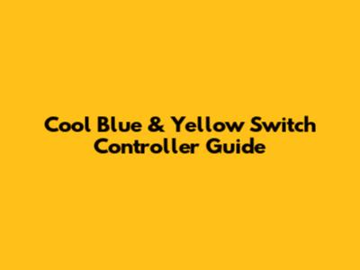 Cool Blue & Yellow Switch Controller Guide