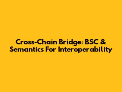 Cross-Chain Bridge: BSC & Semantics For Interoperability