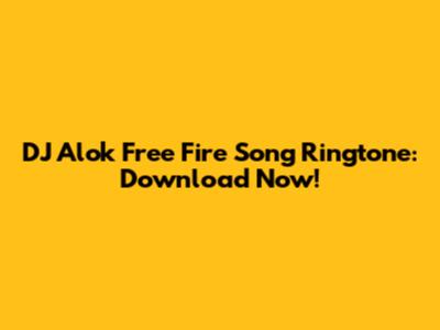DJ Alok Free Fire Song Ringtone: Download Now!