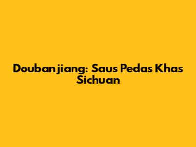Doubanjiang: Saus Pedas Khas Sichuan