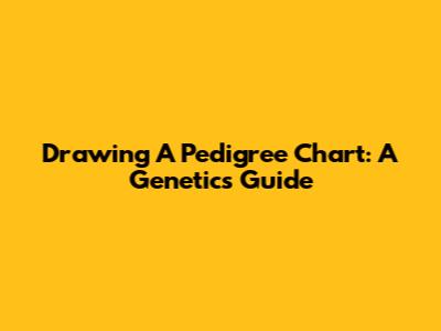 Drawing A Pedigree Chart: A Genetics Guide