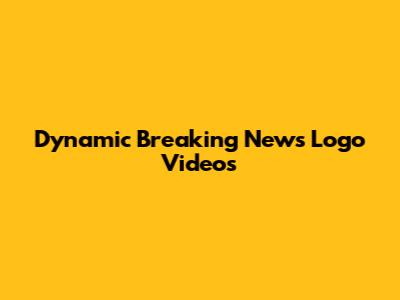 Dynamic Breaking News Logo Videos