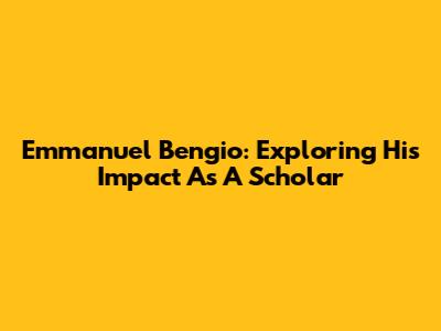 Emmanuel Bengio: Exploring His Impact As A Scholar