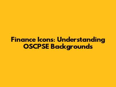Finance Icons: Understanding OSCPSE Backgrounds