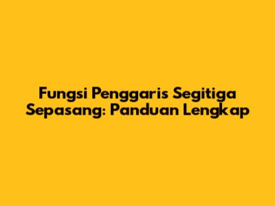Fungsi Penggaris Segitiga Sepasang: Panduan Lengkap