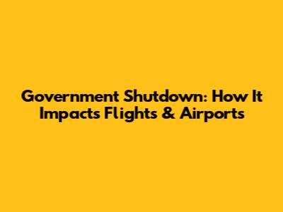 Government Shutdown: How It Impacts Flights & Airports