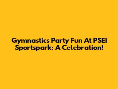 Gymnastics Party Fun At PSEI Sportspark: A Celebration!