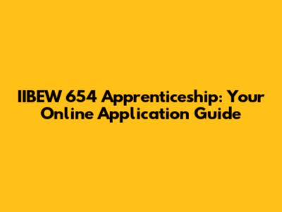 IIBEW 654 Apprenticeship: Your Online Application Guide