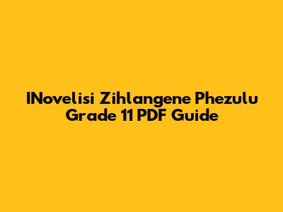 INovelisi Zihlangene Phezulu Grade 11 PDF Guide