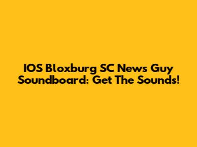 IOS Bloxburg SC News Guy Soundboard: Get The Sounds!