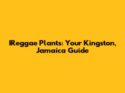 IReggae Plants: Your Kingston, Jamaica Guide