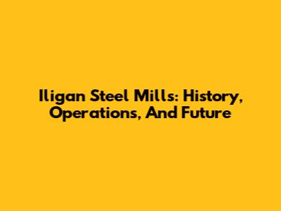 Iligan Steel Mills: History, Operations, And Future