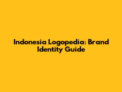 Indonesia Logopedia: Brand Identity Guide