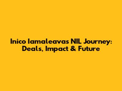 Inico Iamaleava's NIL Journey: Deals, Impact & Future
