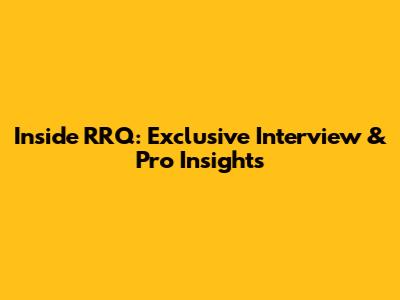 Inside RRQ: Exclusive Interview & Pro Insights