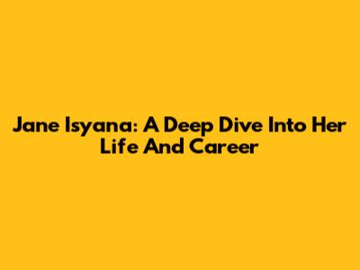 Jane Isyana: A Deep Dive Into Her Life And Career