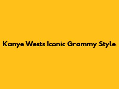 Kanye West's Iconic Grammy Style