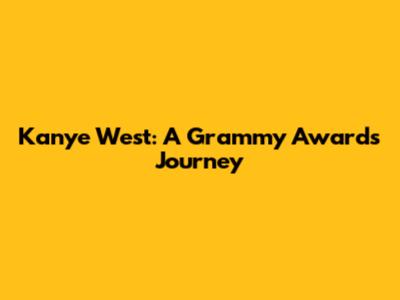 Kanye West: A Grammy Awards Journey