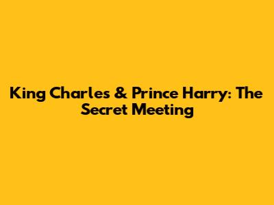 King Charles & Prince Harry: The Secret Meeting