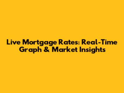 Live Mortgage Rates: Real-Time Graph & Market Insights