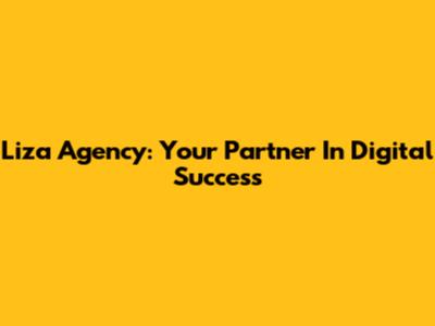 Liza Agency: Your Partner In Digital Success