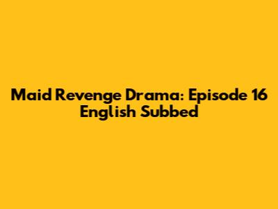 Maid Revenge Drama: Episode 16 English Subbed