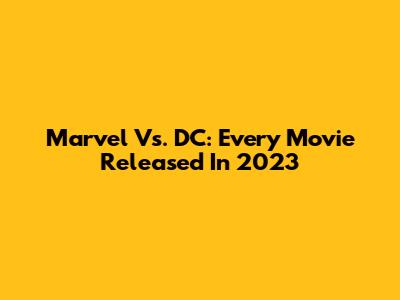 Marvel Vs. DC: Every Movie Released In 2023