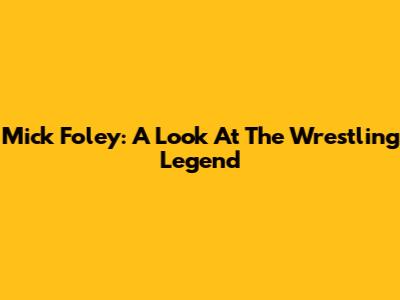 Mick Foley: A Look At The Wrestling Legend