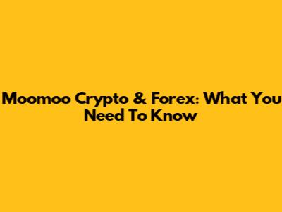 Moomoo Crypto & Forex: What You Need To Know
