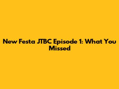 New Festa JTBC Episode 1: What You Missed