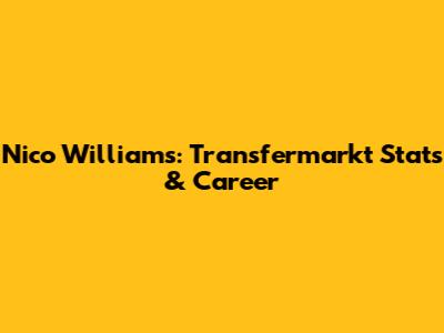 Nico Williams: Transfermarkt Stats & Career