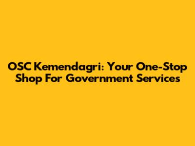 OSC Kemendagri: Your One-Stop Shop For Government Services