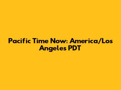 Pacific Time Now: America/Los_Angeles PDT