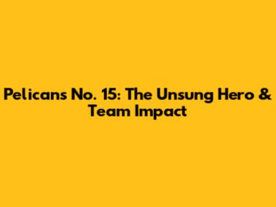 Pelicans' No. 15: The Unsung Hero & Team Impact
