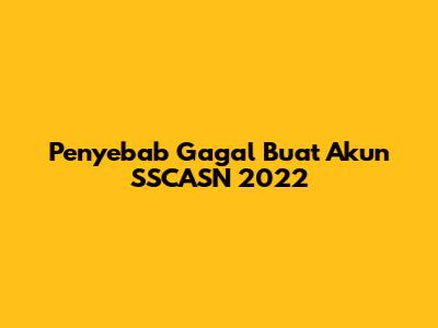 Penyebab Gagal Buat Akun SSCASN 2022