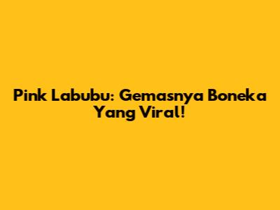 Pink Labubu: Gemasnya Boneka Yang Viral!
