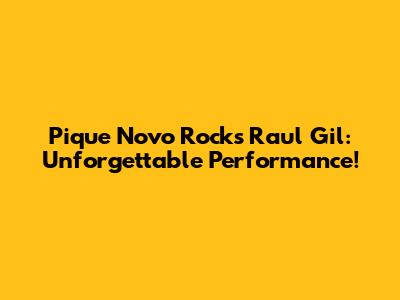 Pique Novo Rocks Raul Gil: Unforgettable Performance!