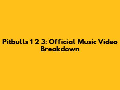 Pitbull's "1 2 3": Official Music Video Breakdown